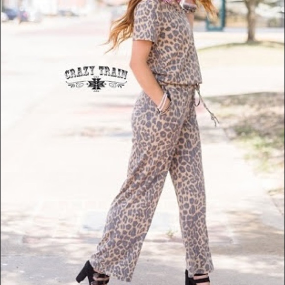 All Around Lounge Leopard Jumpsuit